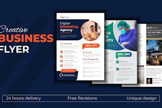 design flyer poster business card or banner