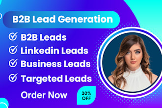 do targeted b2b lead generation, prospect list, linkedin and email list building