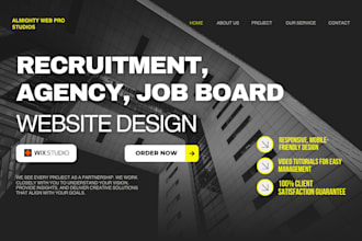recruitment website job board website agency website hiring consultancy website