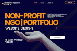 design ngo wesite, non profit website, charity, crowdfunding, fundraiser website