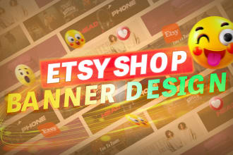 design a attractive etsy banner design for your etsy shop