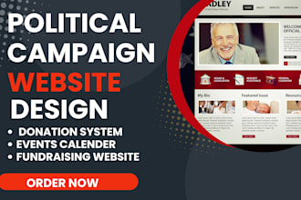 political campaign website election website nonprofit website with donation