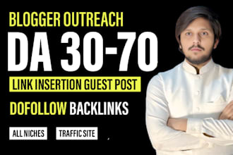 guest post, niche edit, blogger outreach, dofollow backlinks on high da sites