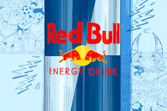 create illustrated designs for various products with a visually intriguing style