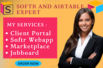 do softr webapp airtable automation setup client portal jobboard marketplace