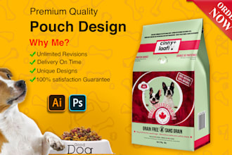 do pouch design, box design, bag design, and all types of packaging design