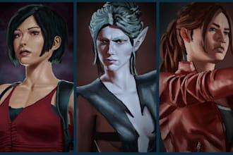 paint a realistic or fantasy portrait