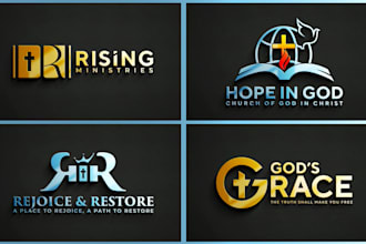 create a modern and elegant church logo design