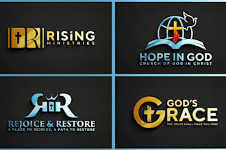 create a modern and elegant church logo design