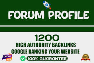 create high da do follow forum profile backlinks