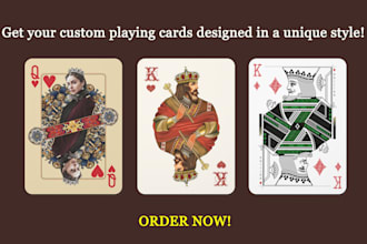 create custom playing cards, poker designs from your idea