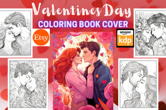 do valentines day coloring book cover for adults and kids