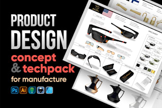 create product design concept and techpack for manufacture