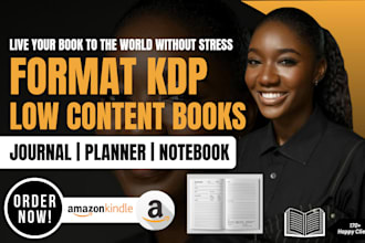 format your amazon KDP journal or planner, notebook in canva