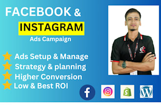 setup and manage shopify facebook ads instagram ads