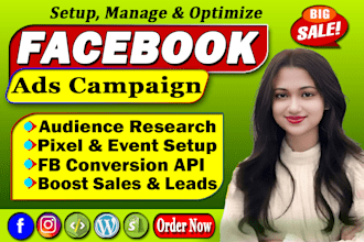setup facebook ads campaign, instagram ads, meta ads for leads and sales