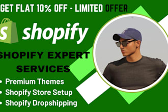 create shopify droppshipping store, build shopify website