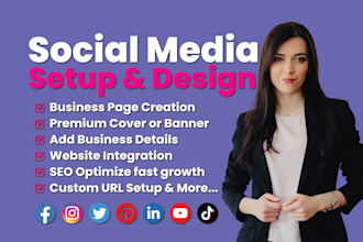 setup professional social media account and business page