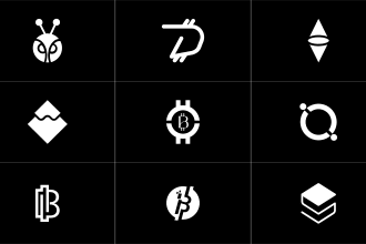 design digital currency logo like bitcoin ethereum crypto nft and token