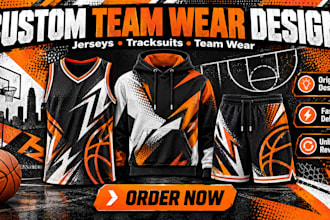 design custom sportswear, jerseys, tracksuits, and team wear