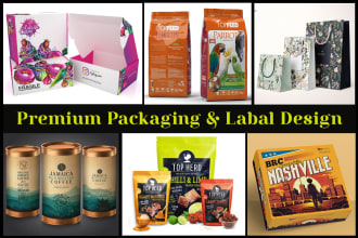 do pouch bag, weed, box packaging design amazon products label design 3d mockup