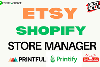 setup your etsy shopify pod store with printify and printful