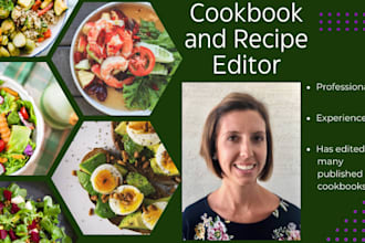 professionally edit your cookbook and recipes