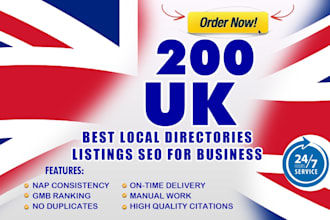 do UK top 200 best local directories listings SEO for business