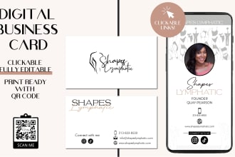 design clickable digital business card or physical card