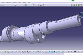 do 3d modeling and make 2d drawings in catia v5 and solidworks