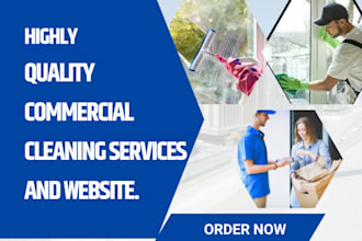 design commercial cleaning services gutter website
