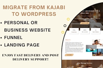design systeme io migrate kajabi website design to wordpress, clone figma to ghl
