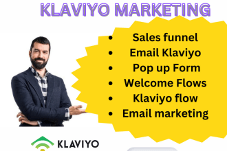 setup  klaviyo marketing, klaviyo flows, klaviyo email marketing for shopify