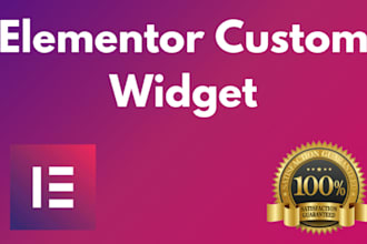 design custom elementor widgets  or addons for your wordpress website