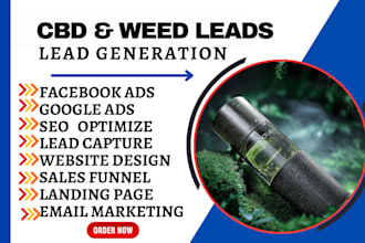 generate cbd leads cannabis lead weed lead marijuana smoke lead cbd landing page