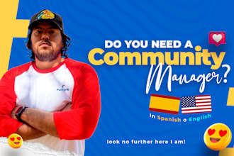 your community manager in english or spanish