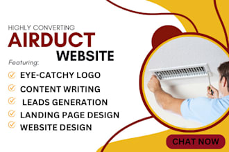 design air duct cleaning landing page air duct website sales funnel website