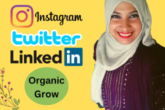 grow instagram, twitter and linkedin followers organically