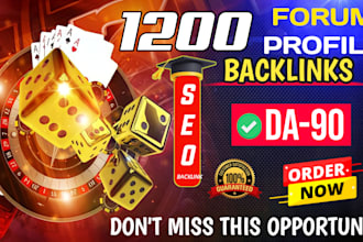 make 1200 forum profile SEO backlinks link building