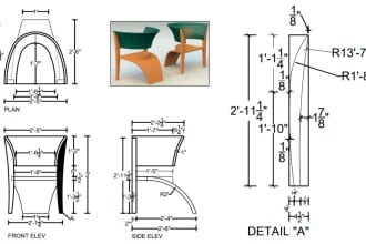 do 2d drafting, 3d furniture on autocad and 3d rendering on keyshot