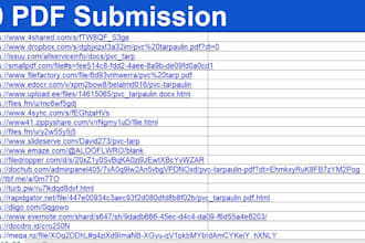 do 60 PDF submission jobs manually on high da,pa websites for off page SEO