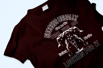 create gym fitness workout illustration logo t shirt design