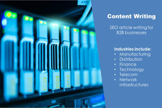 write SEO articles for your b2b manufacturer or distribution business blog