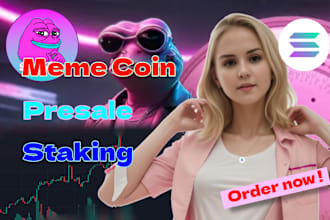 make meme coin, fee token, presale, staking, pump fun on evm solana ton