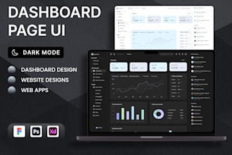 do dashboard design or dashboard UI UX design in figma