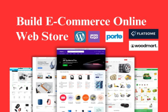 build ecommerce website using woodmart flatsome porto martfury and electro pro