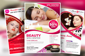 design beauty salon and spa flyer