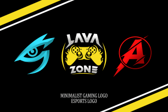 design clean and simple minimalist logo for twitch, gaming, esports, youtube