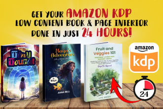 design custom amazon KDP low content ebook or paperback cover with interior