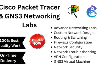 design your network in cisco packet tracer, ccna, gns3